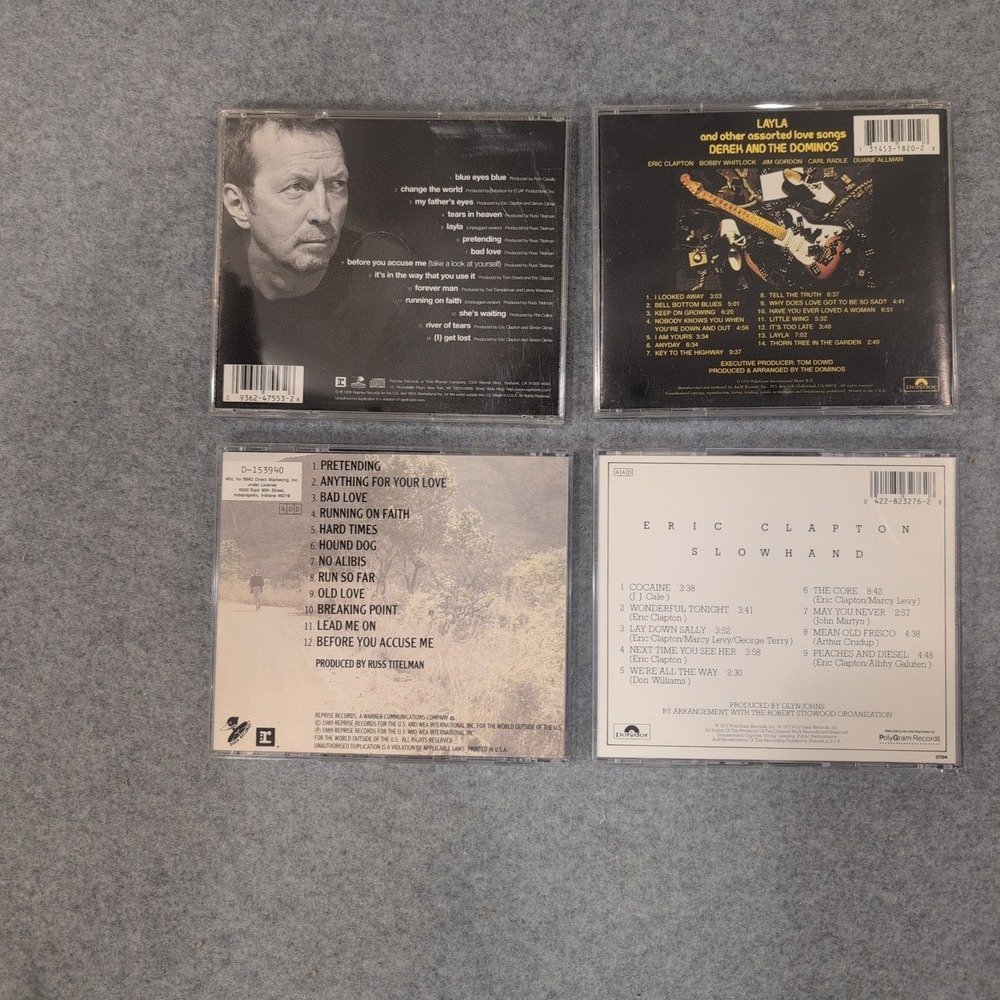 Eric Clapton CD Lot 4 Slowhand Layla Journeyman Clapton Chronicles Best Of - Picture 2 of 2